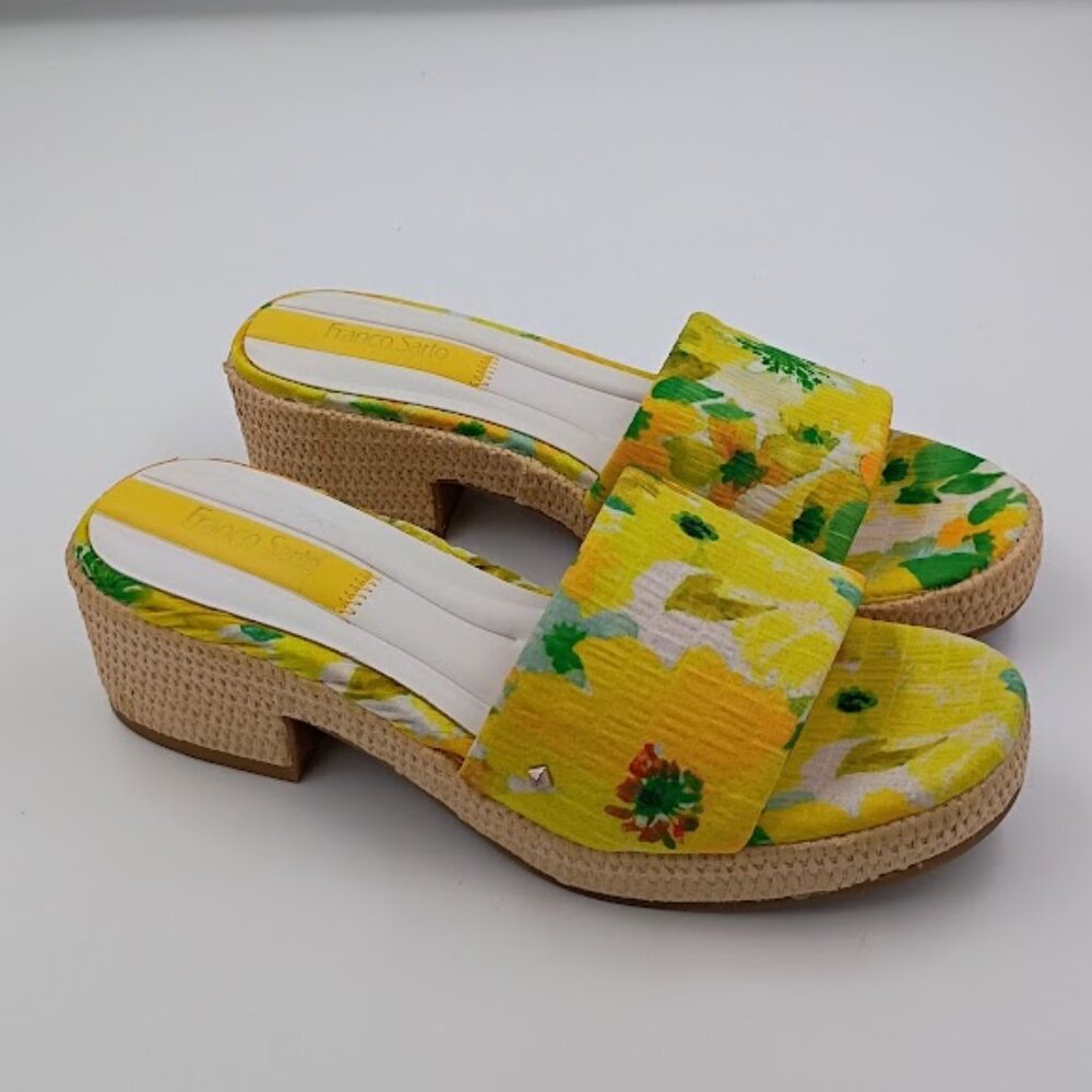 Franco Sarto, Pony Sandals, Lemon, Women's Size 5